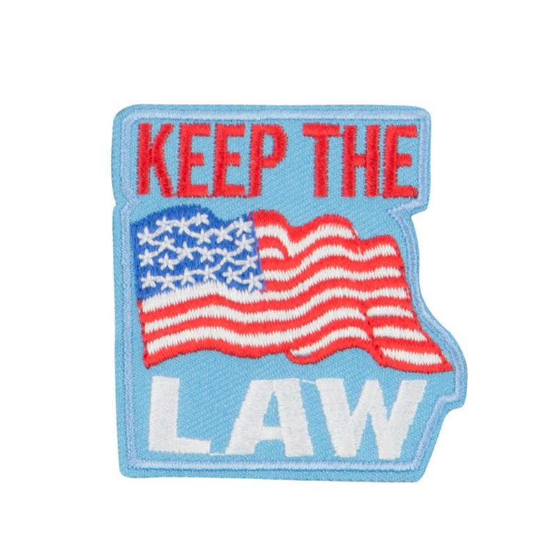 USA Keep the Law Commitment Patches Sky Red One Size