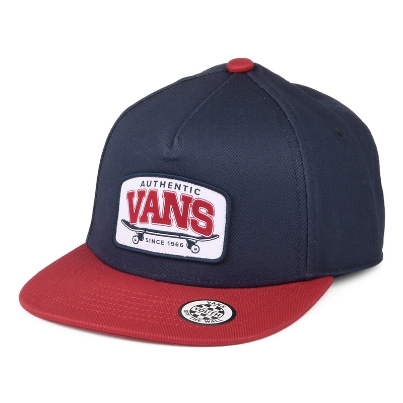 Vans Hats Kids Skate Authentic Snapback Cap – Navy-Wine CHILD ADJ.