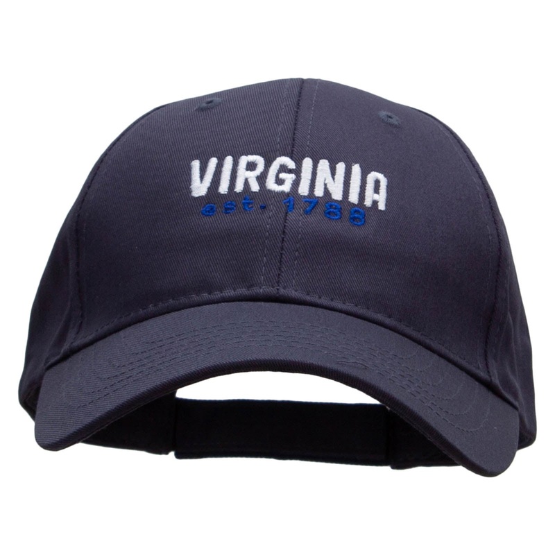 Virigina Year Established Embroidered New Low Profile Organic Cotton Cap Navy One Size