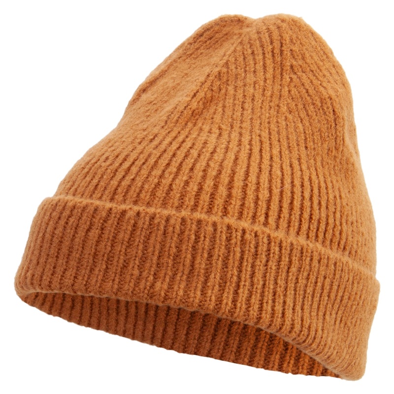Women’s Acrylic Cuff Long Beanie Bronze One Size