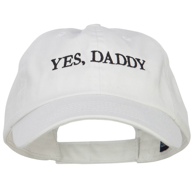 Yes Daddy Embroidered Pet Spun Cap White One Size