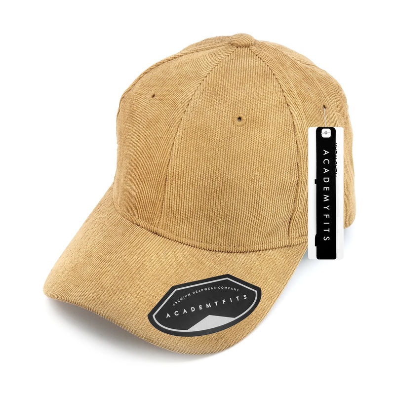 Academy Fits Corduroy Baseball Hat 3111V Khaki