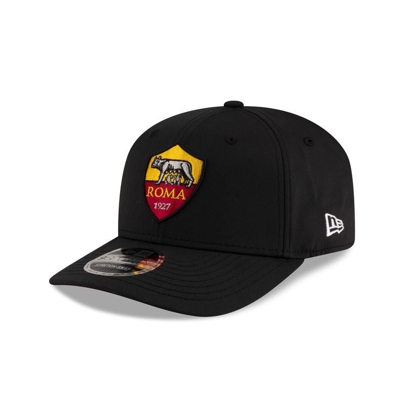 AS Roma Core Black 9SEVENTY Stretch-Snap Hat One Size