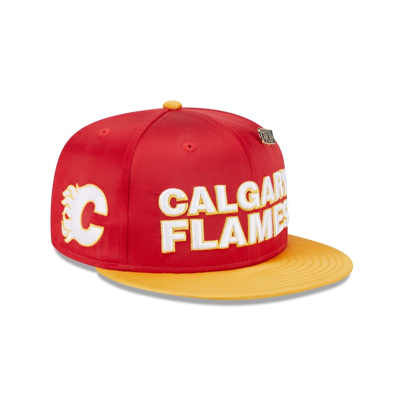 Calgary Flames Spring Satin 59FIFTY Fitted Hat 7