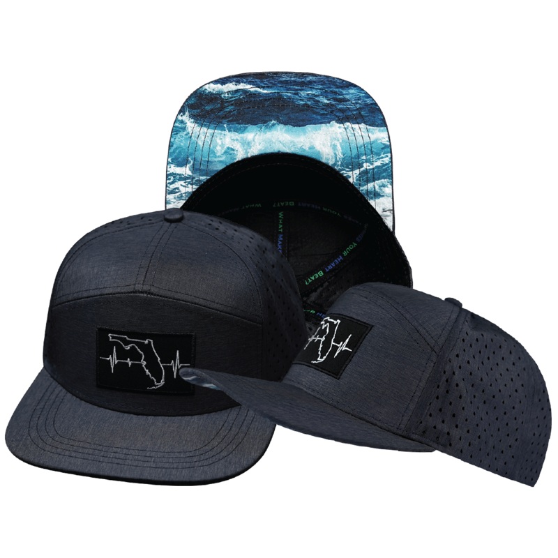 Florida Hat – Flat Bill – Ocean Blue – Laser Mesh