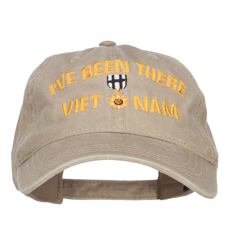 I’ve Been There Vietnam Embroidered Cap Khaki One Size
