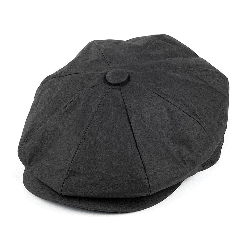 Jaxon & James Oilcloth Newsboy Cap Black Wholesale Pack Prepack