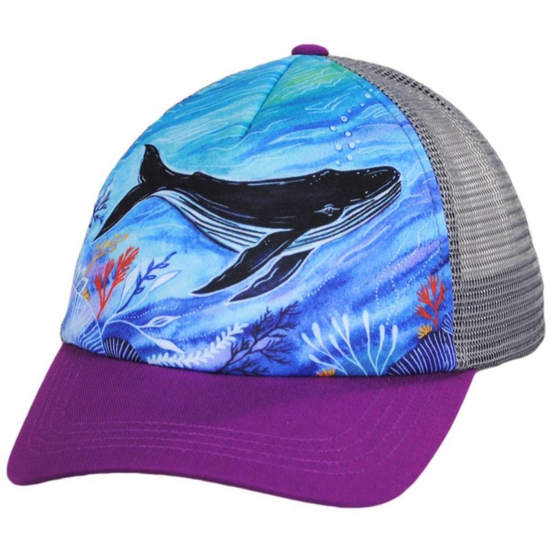Kid’s Whale Trucker Snapback Baseball Cap WHALE ADJUSTABLE