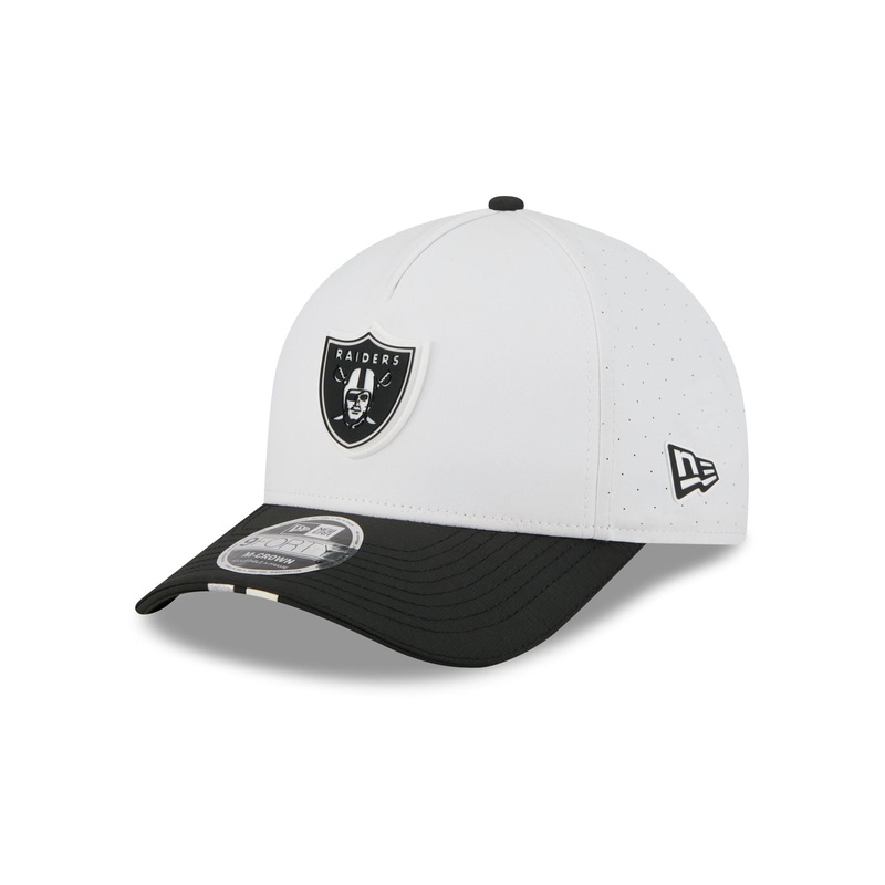 Las Vegas Raiders 2025 Training 9FORTY M-Crown A-Frame Snapback Hat One Size