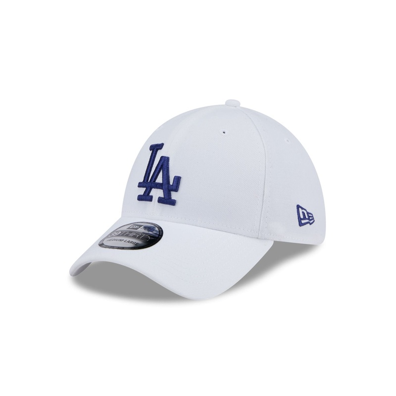 Los Angeles Dodgers Optic White 39THIRTY Stretch Fit Hat S/M