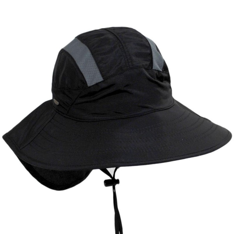 Natalie Nylon Trail Hat BLACK ONE SIZE FITS MOST