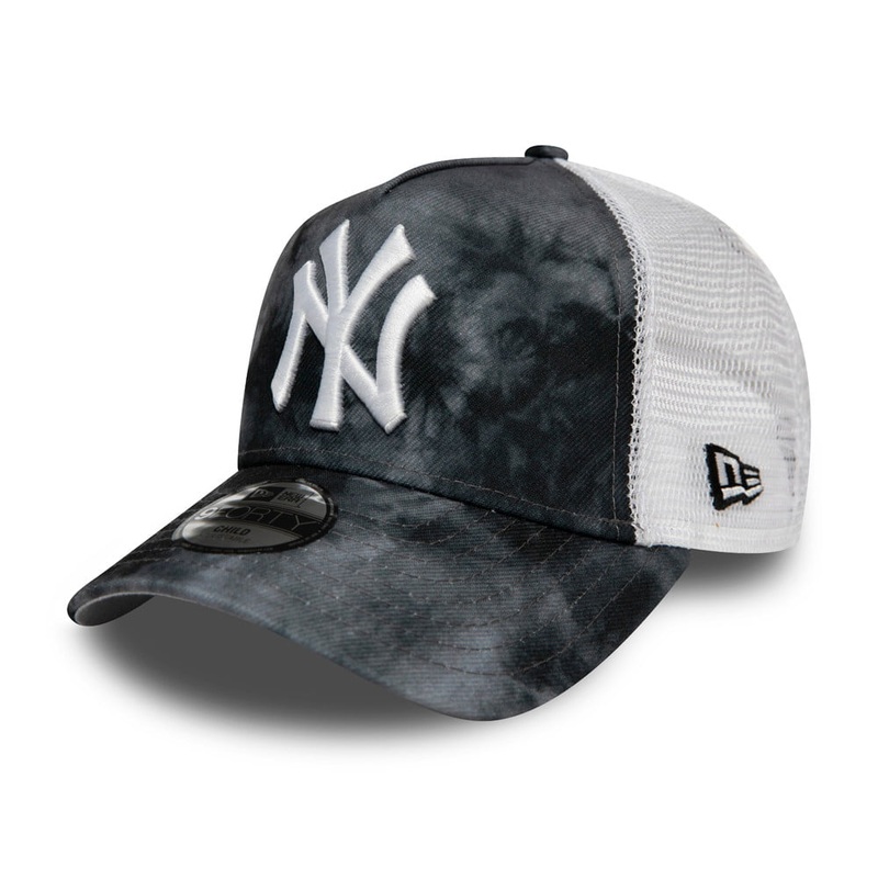 New Era Kids 9FORTY New York Yankees Trucker Cap – MLB Tie Dye – Black CHILD ADJ.