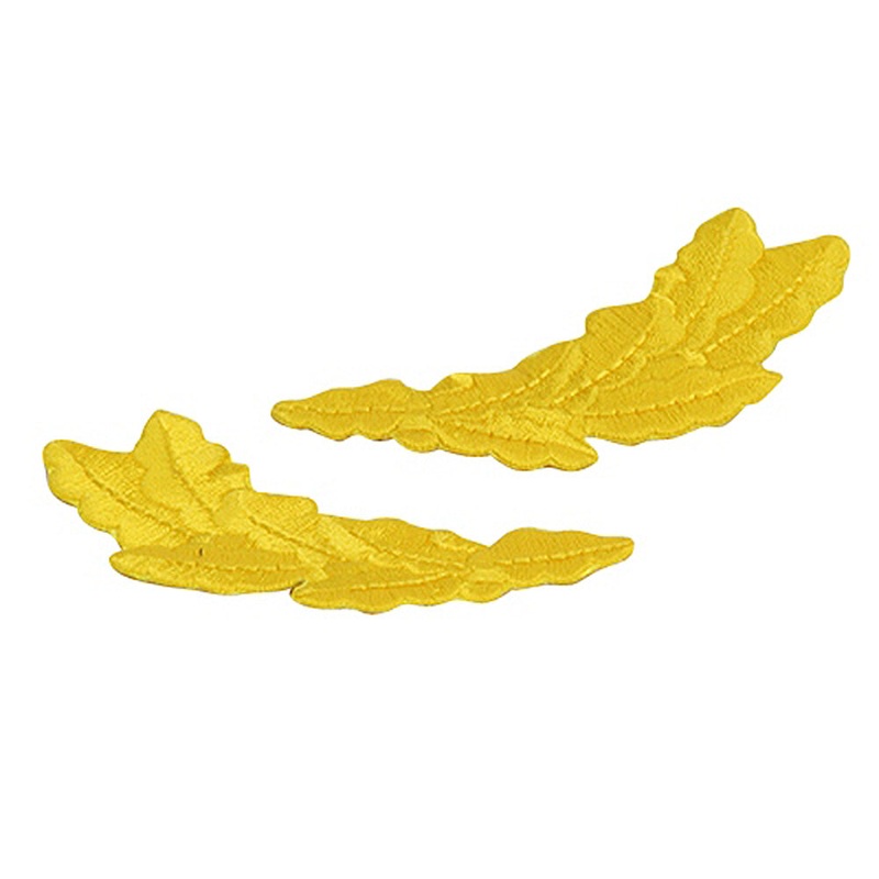 Oak Leaves Emblem Pair Gold One Size