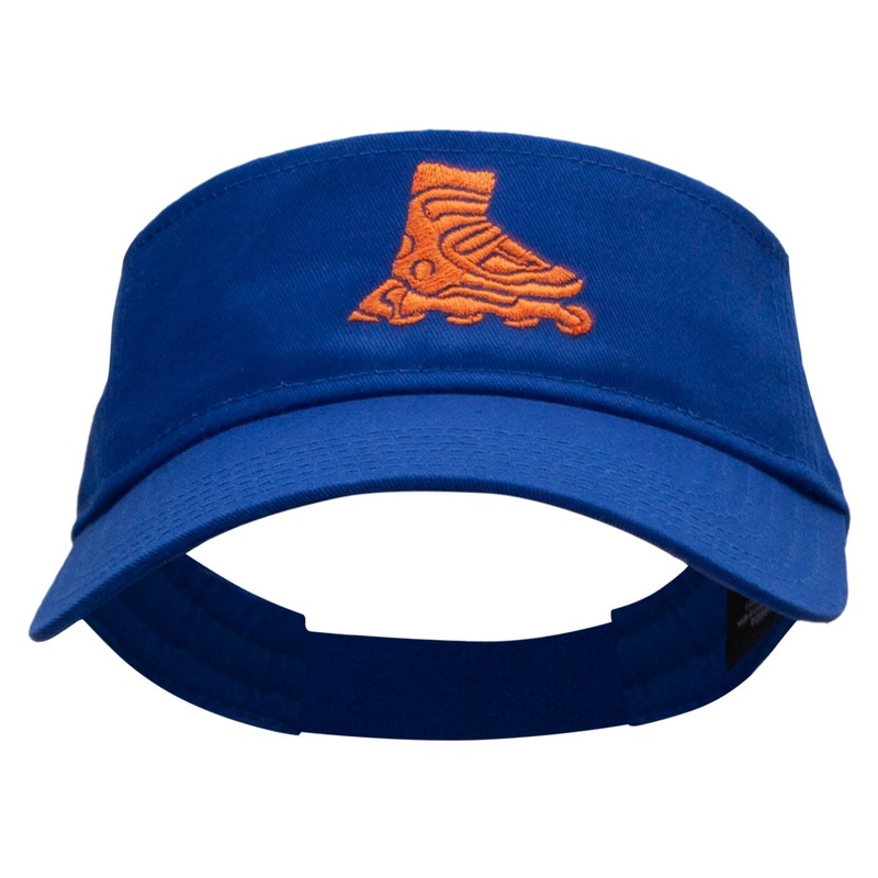 Orange Skate Embroidered Cotton Twill Sun Visor Royal One Size