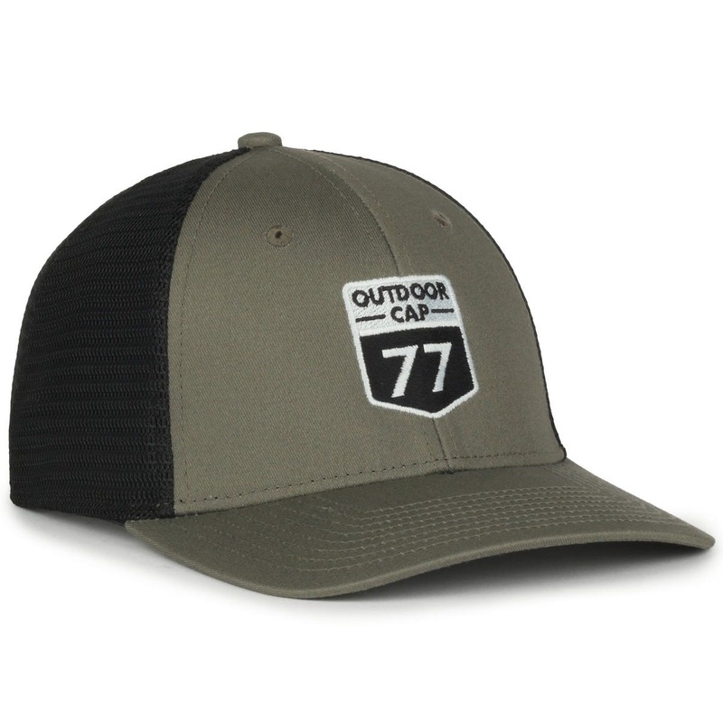 Outdoor Cap FLX672M Comfort Stretch Trucker Hat Black/Black