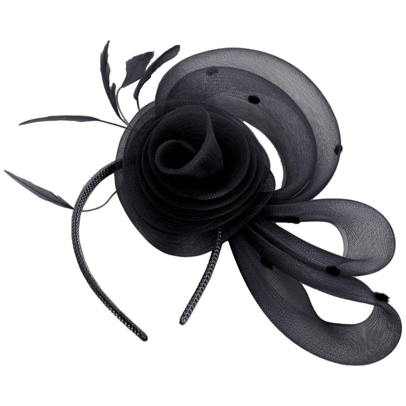 Pluma Horsehair Mesh Fascinator Hat BLACK ONE SIZE FITS MOST