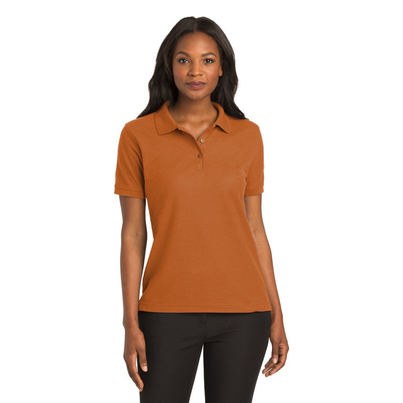 Port Authority L500 Ladies Silk Touch Polo – Texas Orange Texas Orange XS