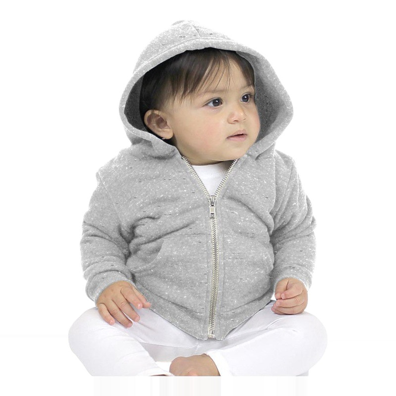 Royal Apparel Infant Triblend Fleece Zip Hoodie  Style 25030 Made in USA Tri Ash 3/6 Months
