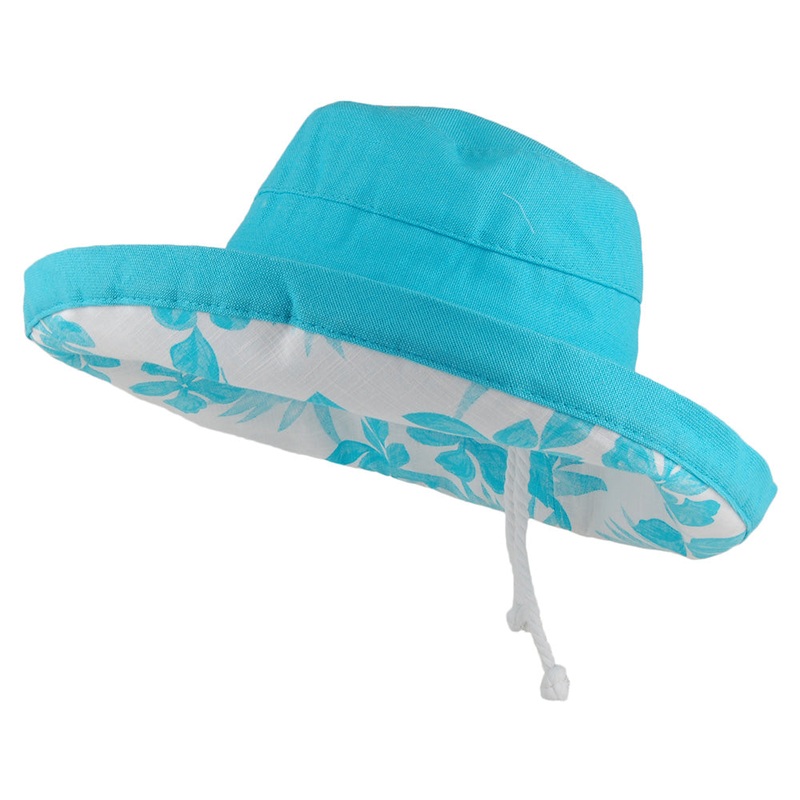 Scala Hats Aninata Cotton Packable Sun Hat – Sky 1-Size