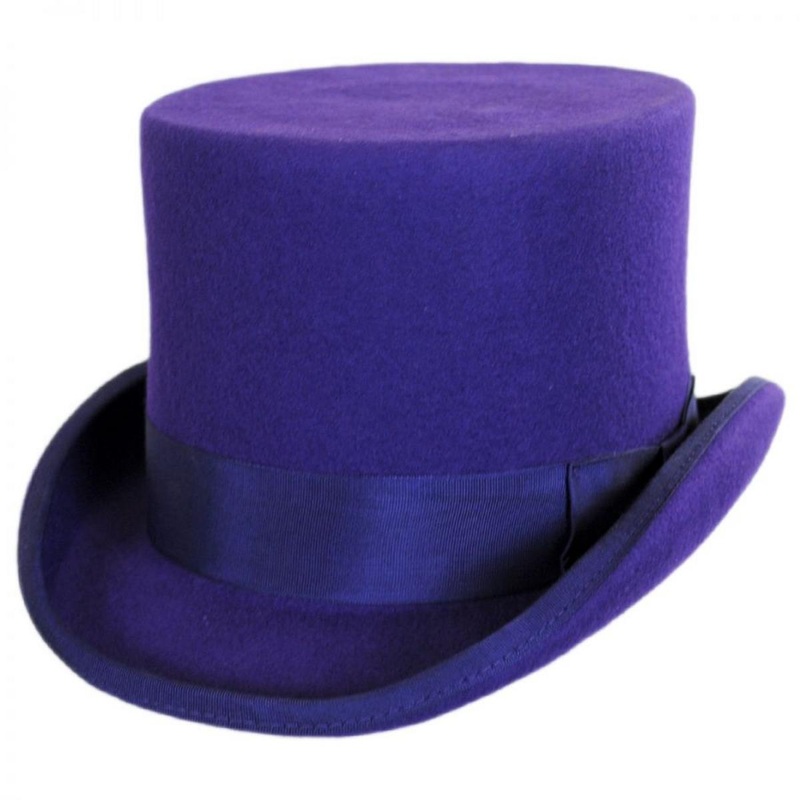 Wool Felt Top Hat PURPLE S