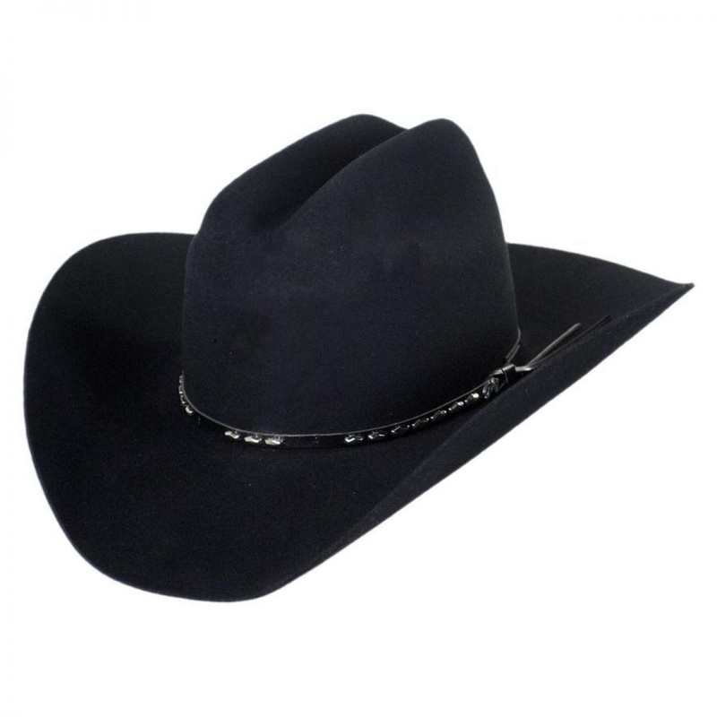Alamo Wool Felt Western Hat BLACK 6 3/4