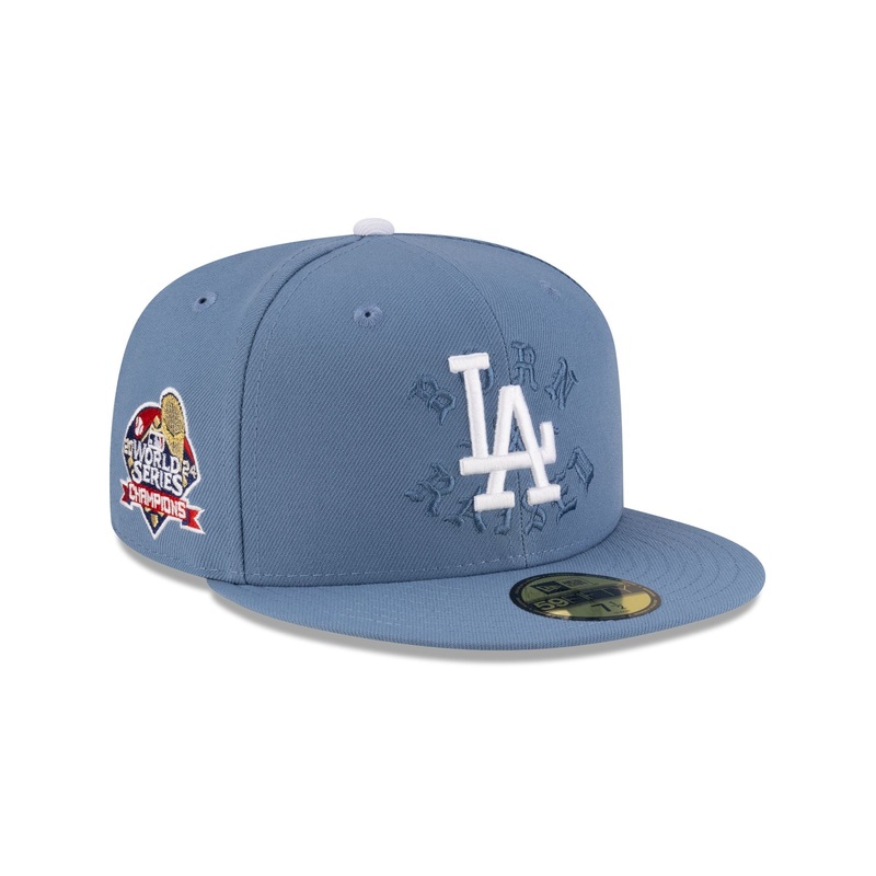Born x Raised x Los Angeles Dodgers World Series Champions Slate 59FIFTY Fitted Hat 7