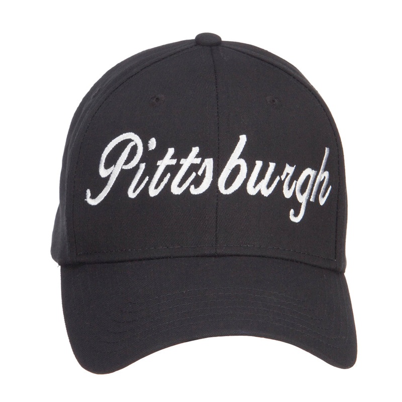 City of Pittsburgh Embroidered Cotton Cap Black One Size