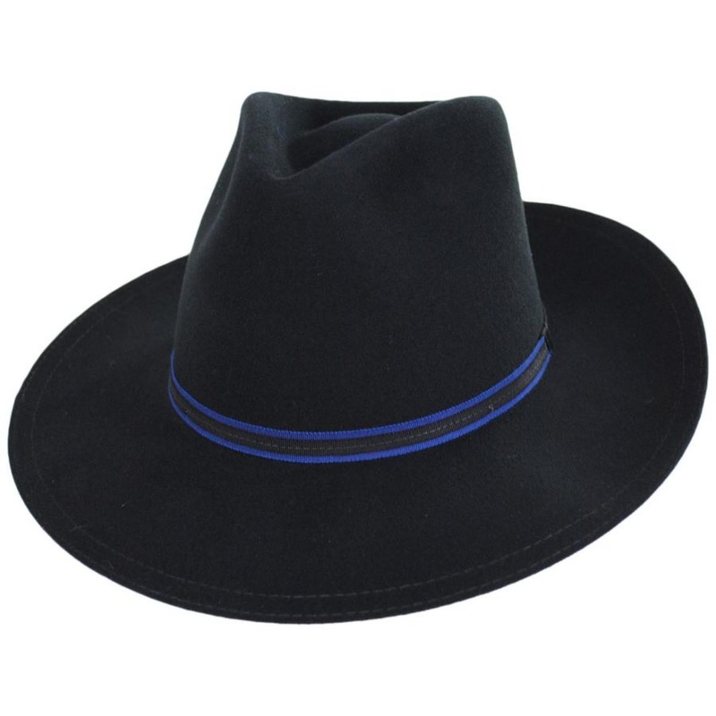 Colter Elite Merino Wool Felt Fedora Hat BLACK S