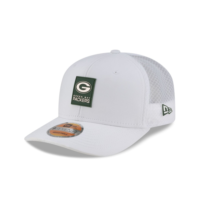 Green Bay Packers 2025 Sideline Hot Weather White 9SEVENTY Trucker Hat One Size
