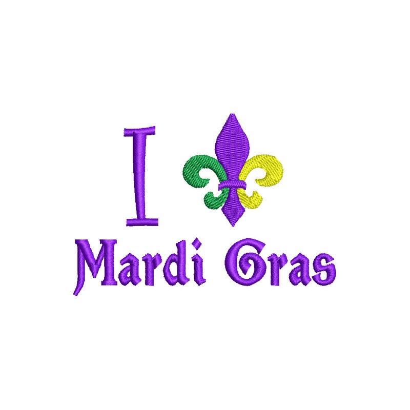 I love Mardi Gras with Fleur de Lis Default Title One Size
