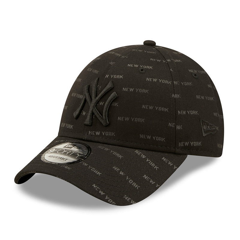 New Era 9FORTY New York Yankees Snapback Cap – MLB Monogram AOP – Black Adjustable