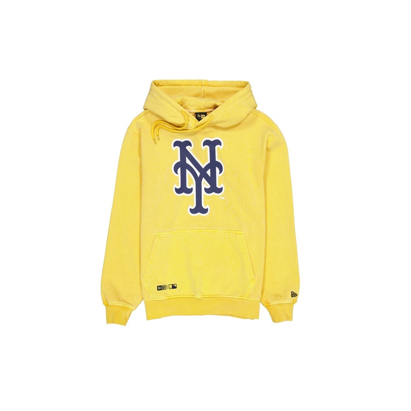 New York Mets Pigment Logo Spicy Mustard Hoodie XS