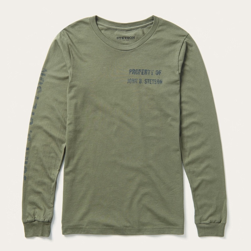 Property Of John B Stetson Tee Green S