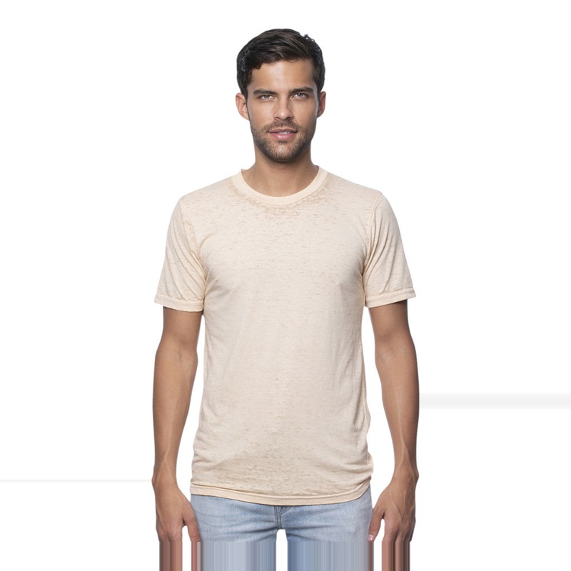 Royal Apparel Unisex Burnout Wash T-Shirt  Style 17151BO Made in USA Champagne XS