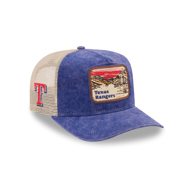 Texas Rangers Vintage Landscape 9FIFTY A-Frame Trucker Hat One Size