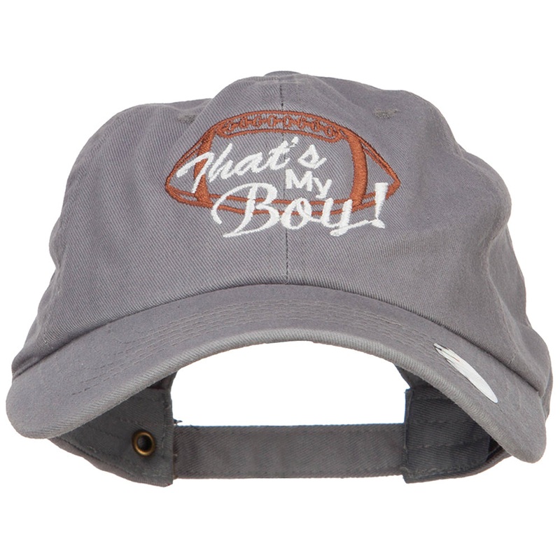That’s My Boy Football Embroidered Unstructured Cap Grey One Size