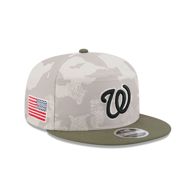 Washington Nationals Armed Forces Day 2025 Split Panel 9FIFTY Snapback Hat One Size