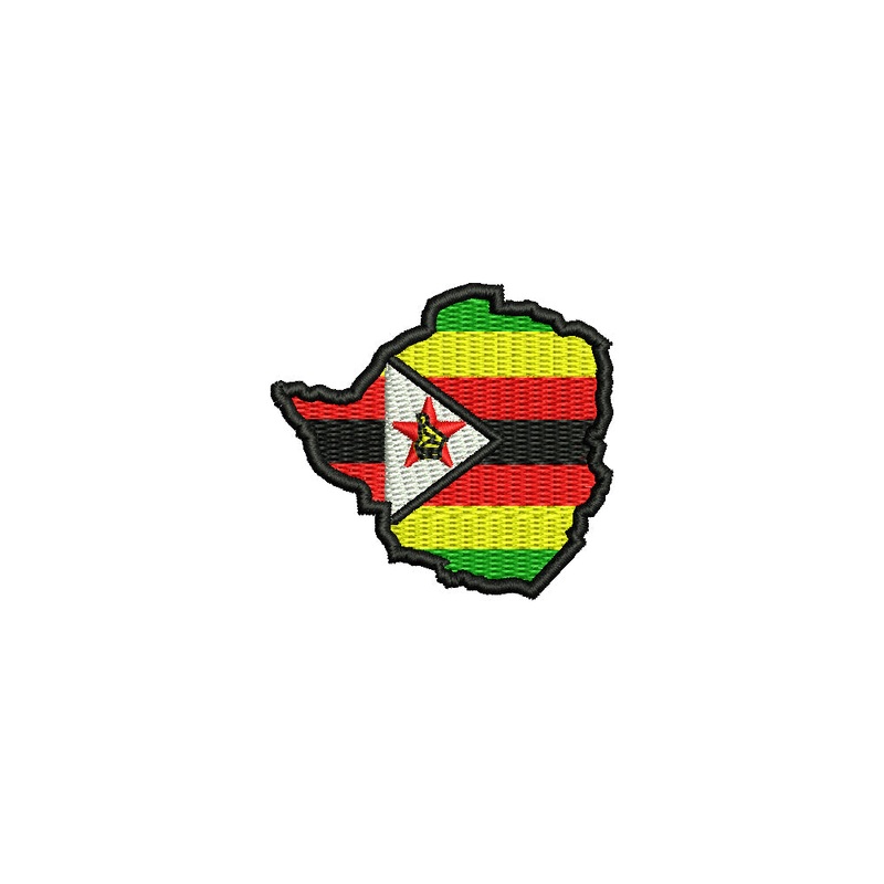 Zimbabwe Country Flag Map Default Title One Size