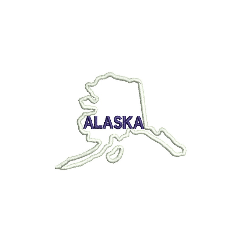 Alaska with Map Outline Default Title One Size