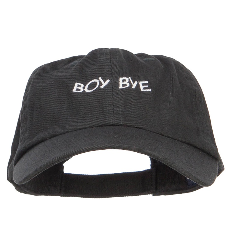 Boy Bye Embroidered Low Cap Black One Size
