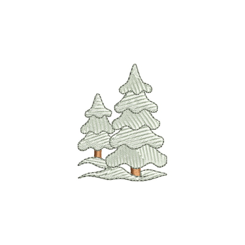 Christmas Trees with Snow Default Title One Size