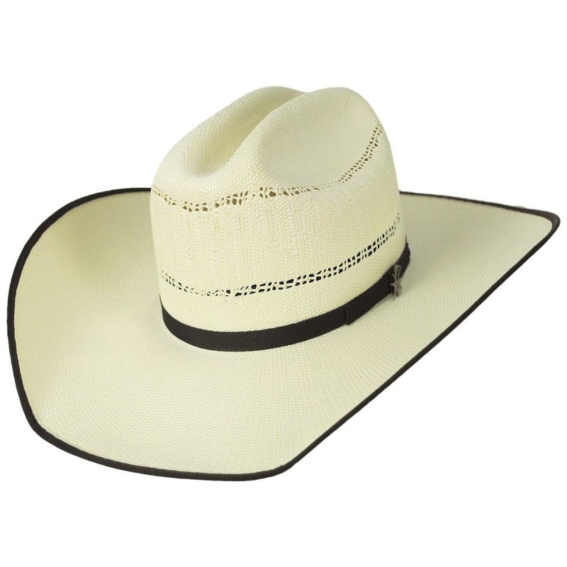 Derren Bangora Straw Western Hat IVORY 6 7/8