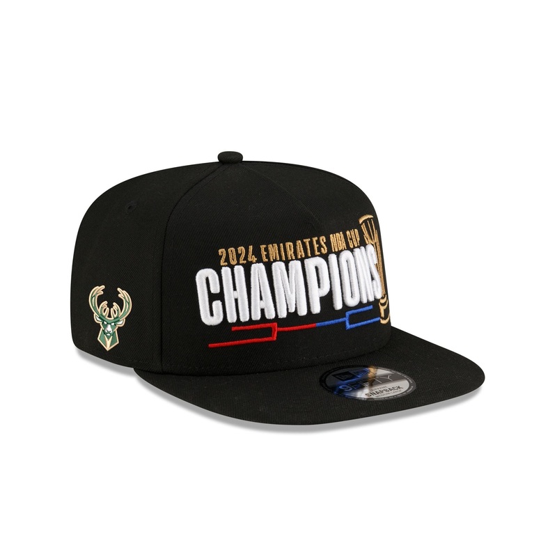 Milwaukee Bucks 2024 Emirates NBA Cup Champions 9FIFTY A-Frame Snapback Hat One Size
