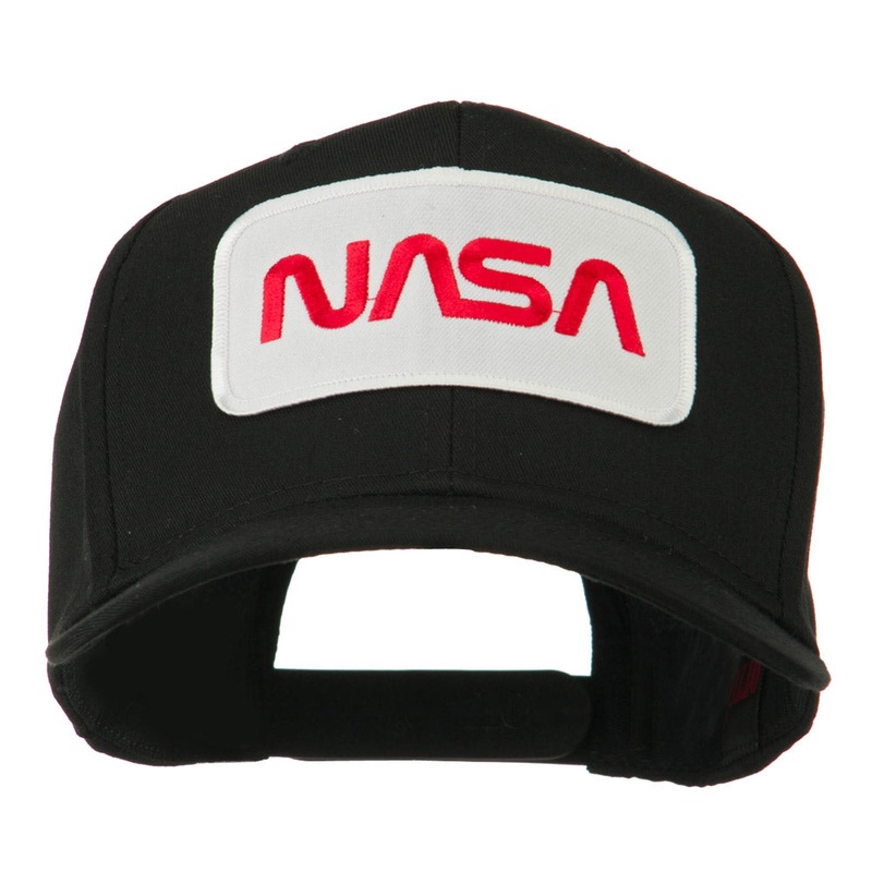 NASA Logo Embroidered Patched High Profile Cap Black One Size