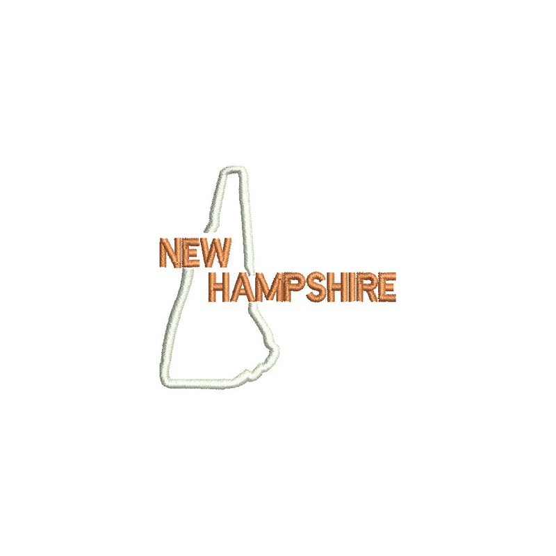 New Hampshire with Map Outline Default Title One Size