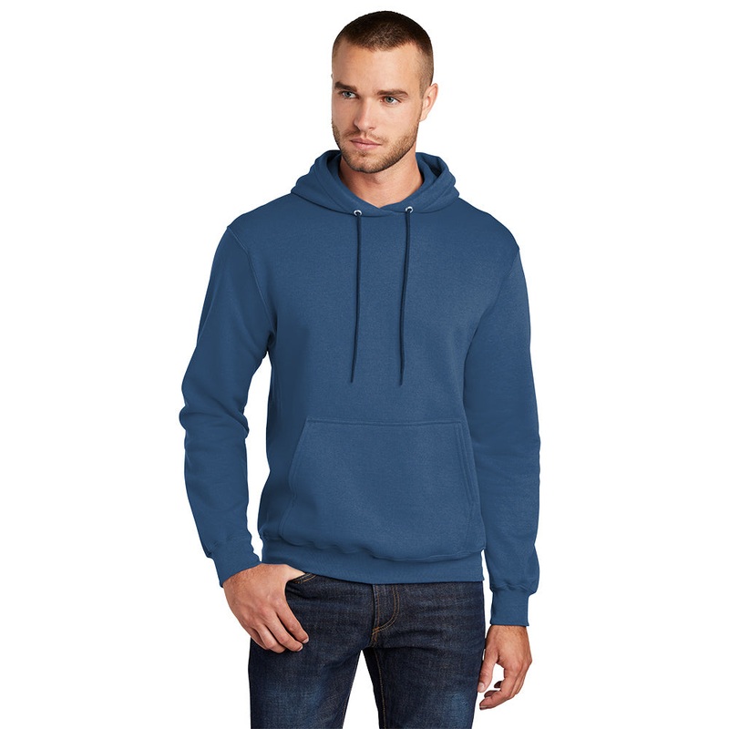 Port & Company PC78H Core Fleece Pullover Hooded Sweatshirt – Neptune Blue Neptune Blue S