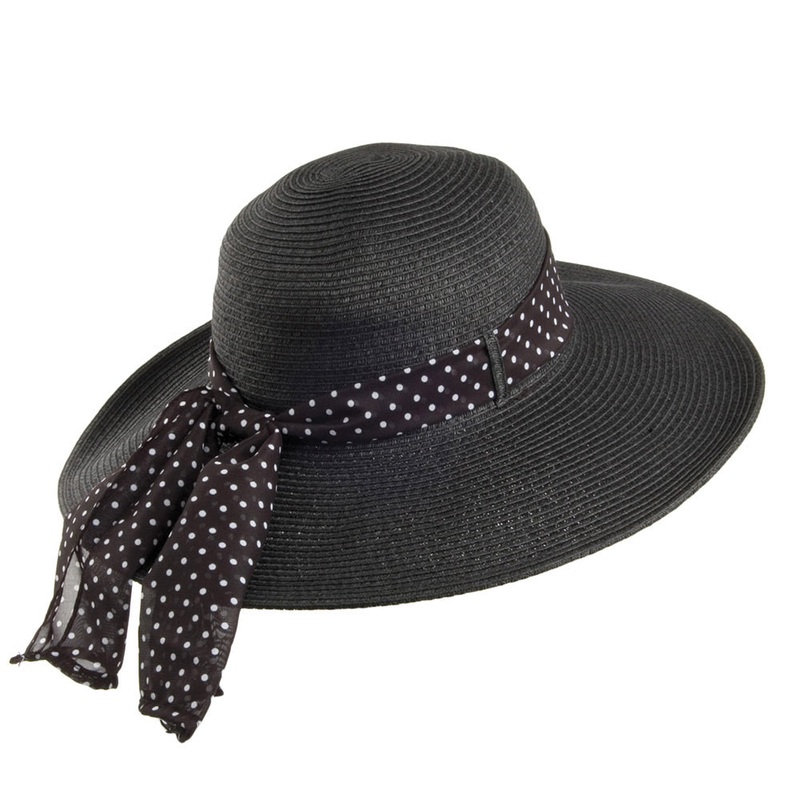 sur la tte Womens Beachside Sun Hat – Black Adjustable