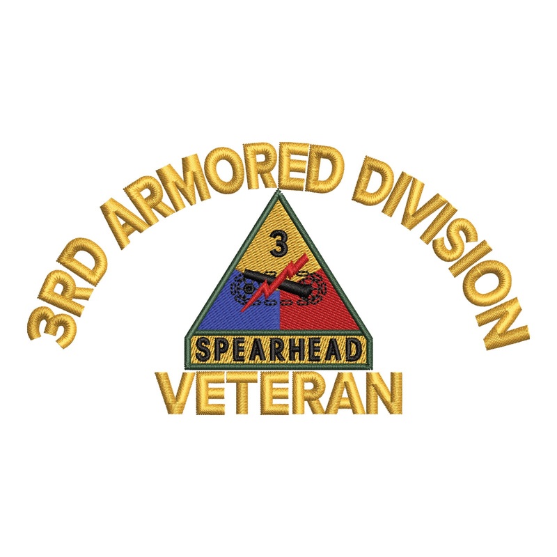 U.S. Army 3rd Armored Division Logo U.S. Army 3rd Armored Division Logo One Size