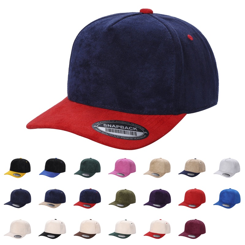 Unbranded 5 Panel Suede Hat Navy