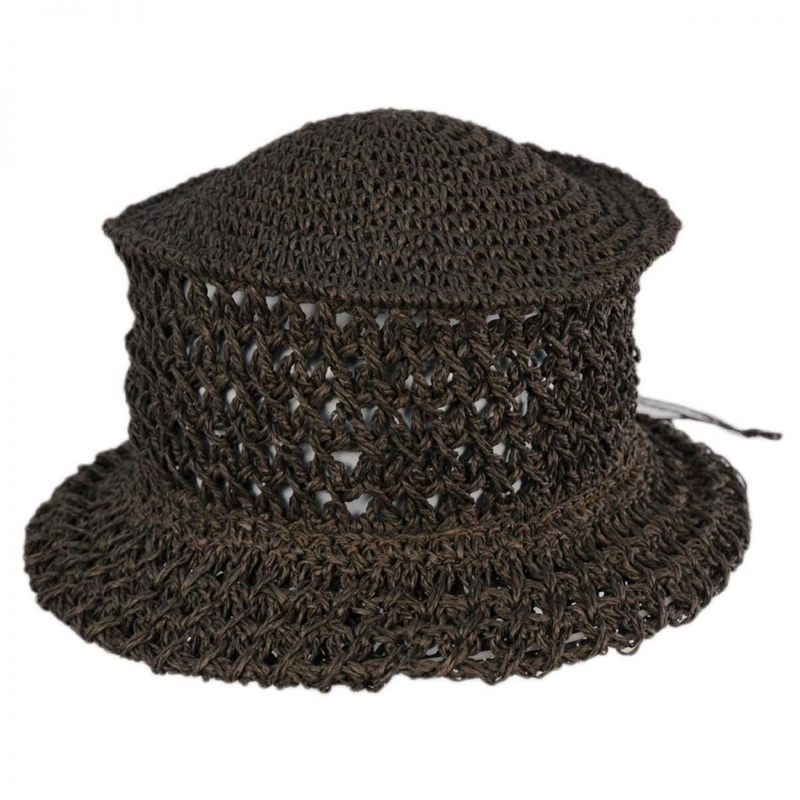 Veggie Fiber Straw Topper Hat BROWN ONE SIZE FITS MOST